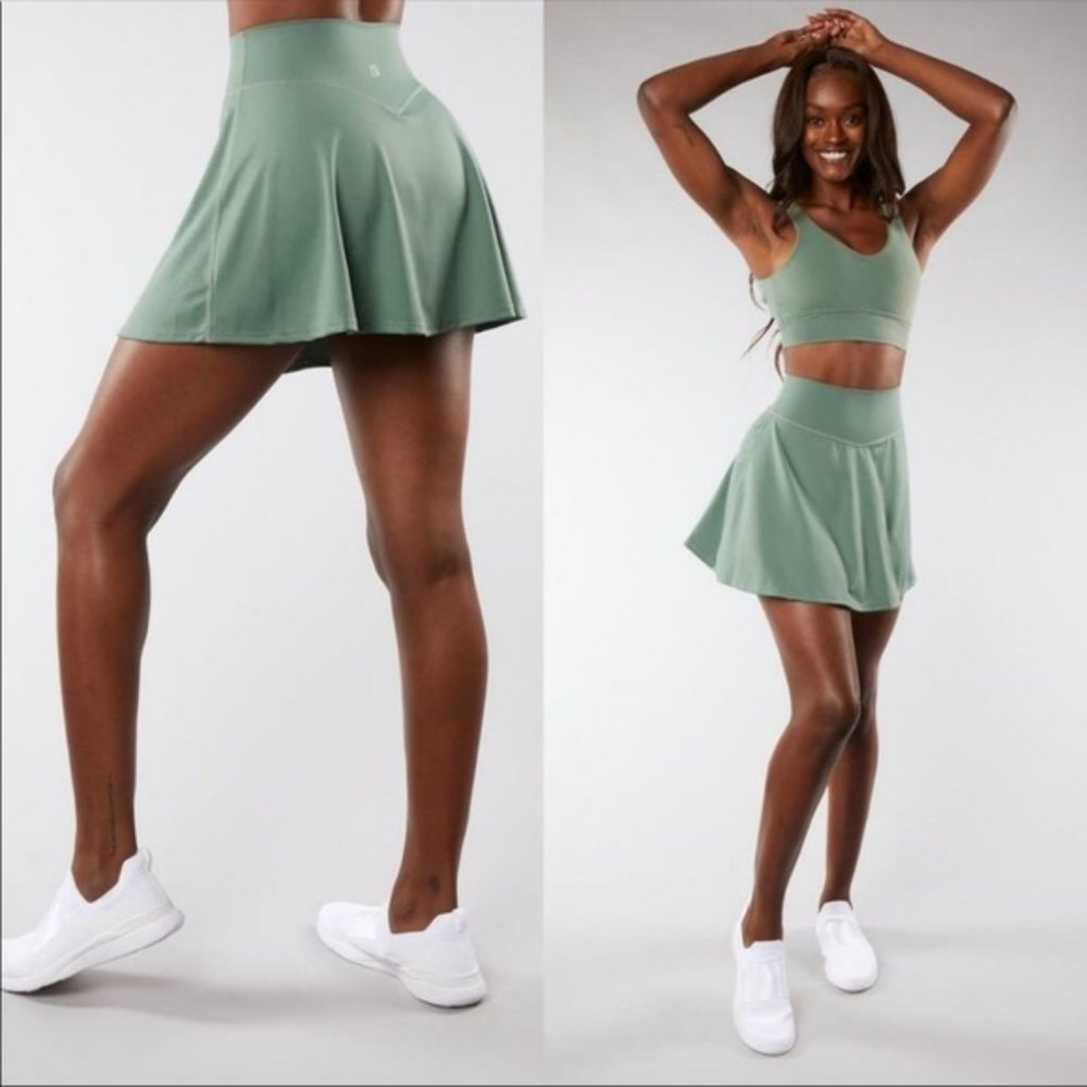 XS BuffBunny Succulent Skort in Agave Green